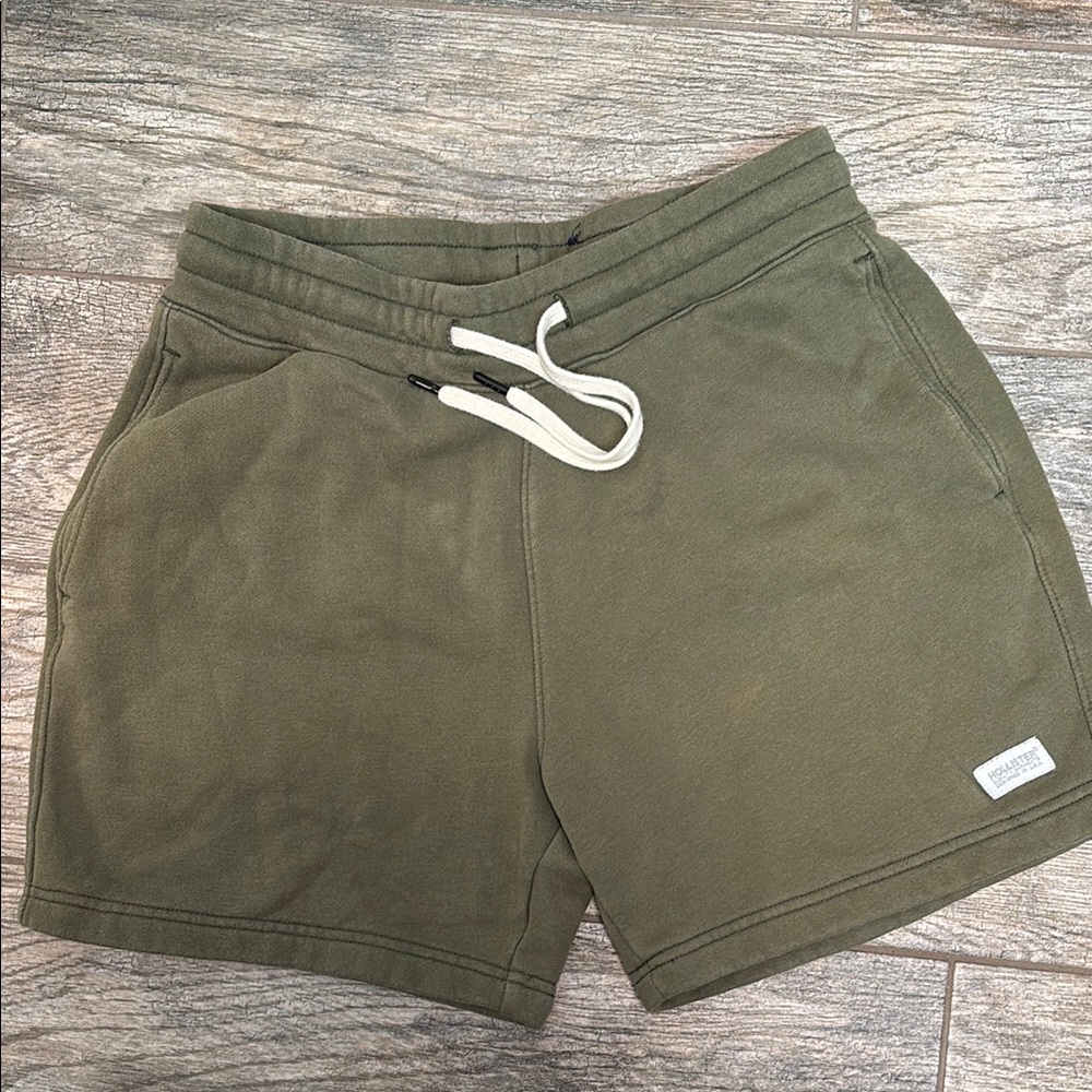 Olive Green Casual Shorts